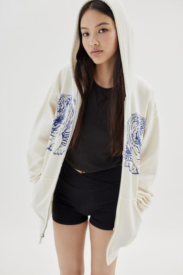 Project Social T Tiger Zip-Up Hoodie Sweatshirt #1