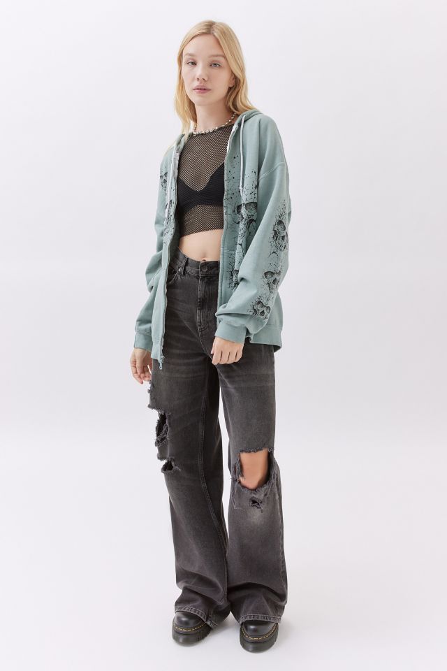 Project Social T Skull Zip-Up Hoodie Sweatshirt #4