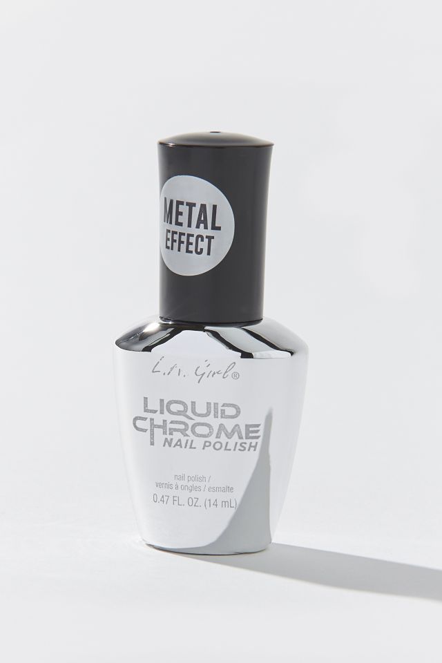 LAgirl Liquid Chrome Nail Polish 0.47 FL OZ- 8 Colors (Gunmetal Gray)