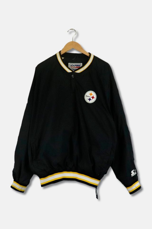 onlineshop cheap Vintage Full L Pittsburgh Youth Steelers Pittsburgh Pro  Vintage Steelers NFL Pro Jacket Line heavy duty Zip hooded Player jacket XL  Winter #NFL 