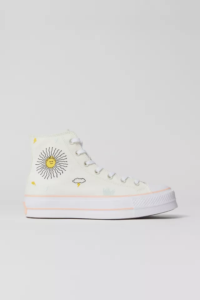urbanoutfitters.com | Floral Embroidery Platform Sneaker