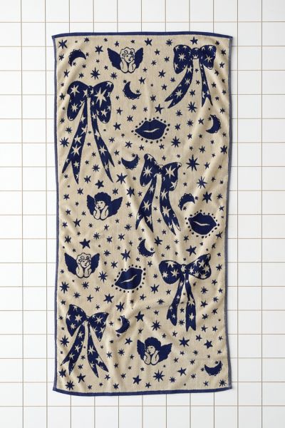 Baggu Reversible Bath Towel In Cherub At Urban Outfitters In Blue