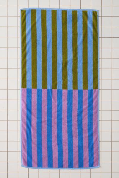 Baggu Reversible Bath Towel In Cabana Stripe Mix At Urban Outfitters