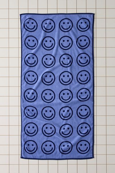 Baggu Reversible Bath Towel In Happy Blue At Urban Outfitters