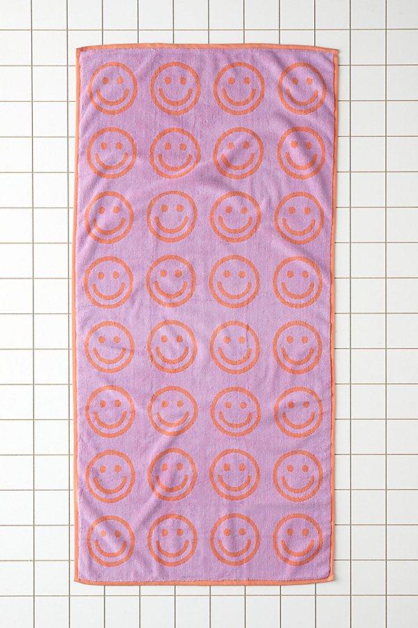 Shop Baggu Reversible Bath Towel In Happy Lilac At Urban Outfitters
