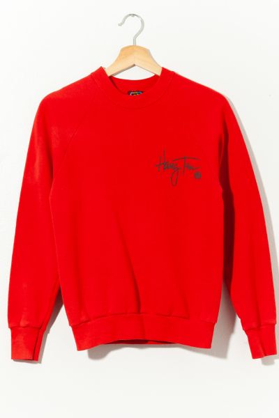 Logo Graphic Crew Neck Sweatshirt, Red