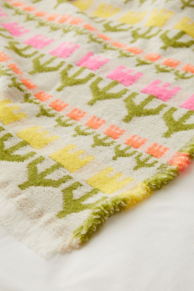 Tulip Field Throw Blanket #2