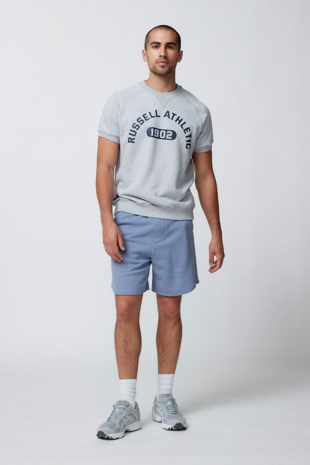 Russell Athletic Short Sleeve Raglan Crew Neck Sweatshirt | Urban ...