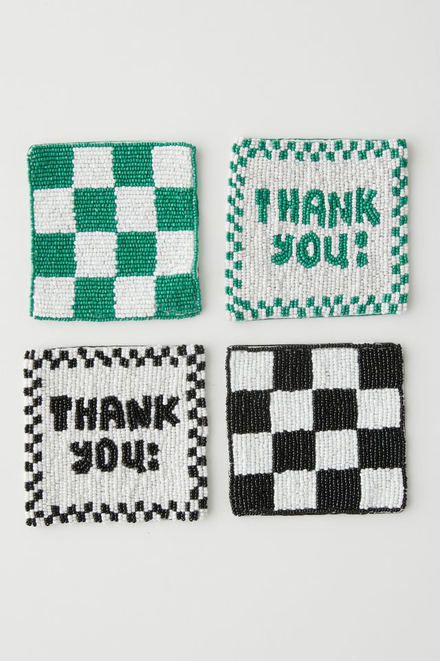 Diner Beaded Coaster Set #1