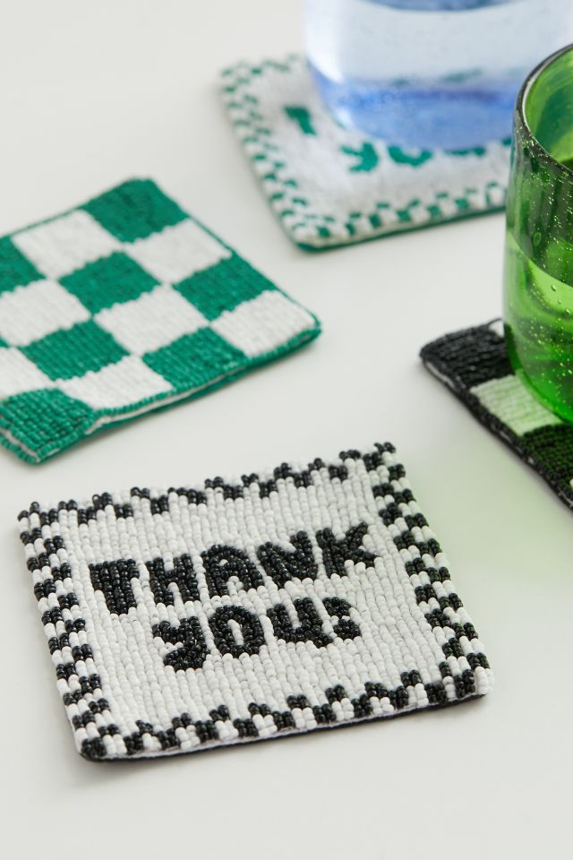 Diner Beaded Coaster Set #2