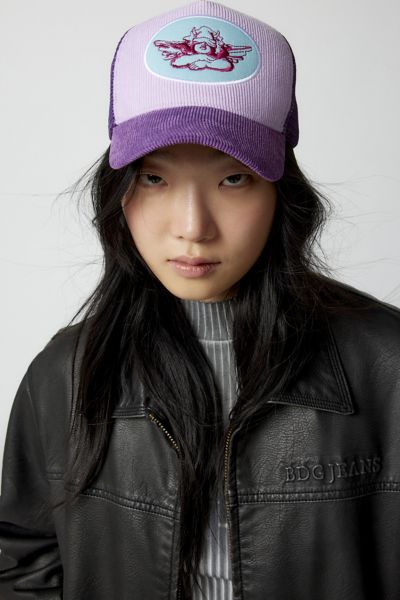 Boys Lie Corduroy Trucker Hat In Pearl Street Lavender, Women's At Urban Outfitters In Pink