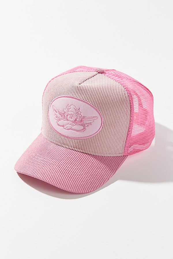 Boys Lie Corduroy Trucker Hat In Pink