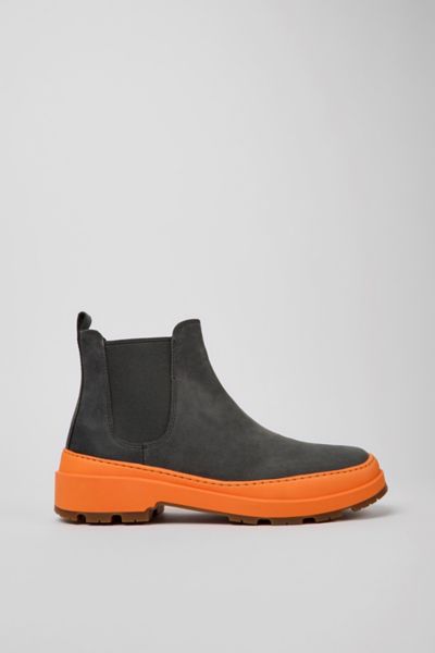 Camper Brutus Trek Suede Ankle Chelsea Boots In Dark Grey