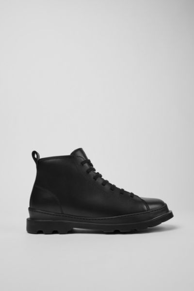 CAMPER BRUTUS LACE-UP LEATHER BOOTS IN BLACK LEATHER, MEN'S AT URBAN OUTFITTERS