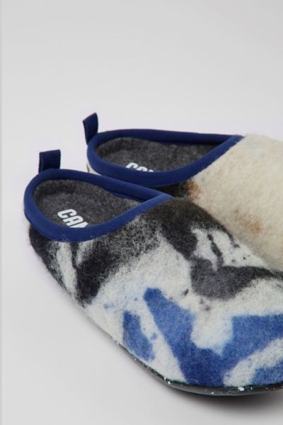 Camper Wabi Mismatched Wool Blend Slippers In Blue