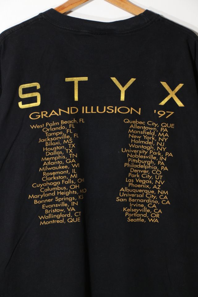 Vintage 70's Styx and Angel shirt Cincinnati Ohio concert band tee, size XL  / large