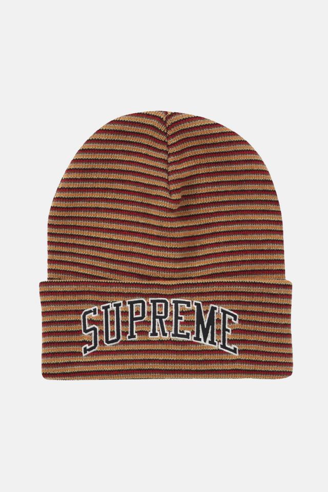 Supreme store striped beanie