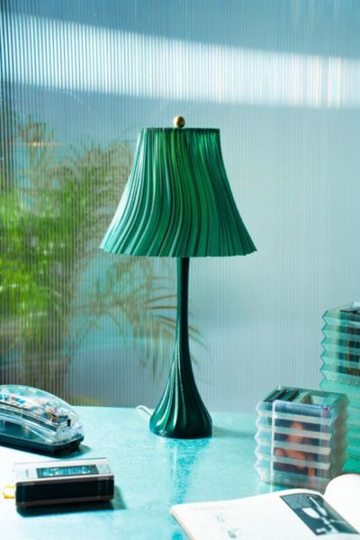 Wooj Design The Pleat Table Lamp In Emerald