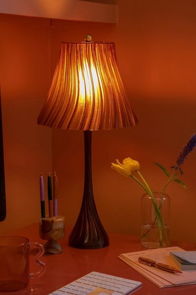 Wooj Design The Pleat Table Lamp In Amber