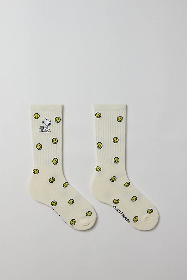 Urban Outfitters Snoopy Tennis Crew Sock In Cream, Men's At  In Neutral