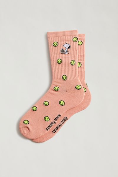Peanuts Snoopy Tennis Embroidered Crew Sock