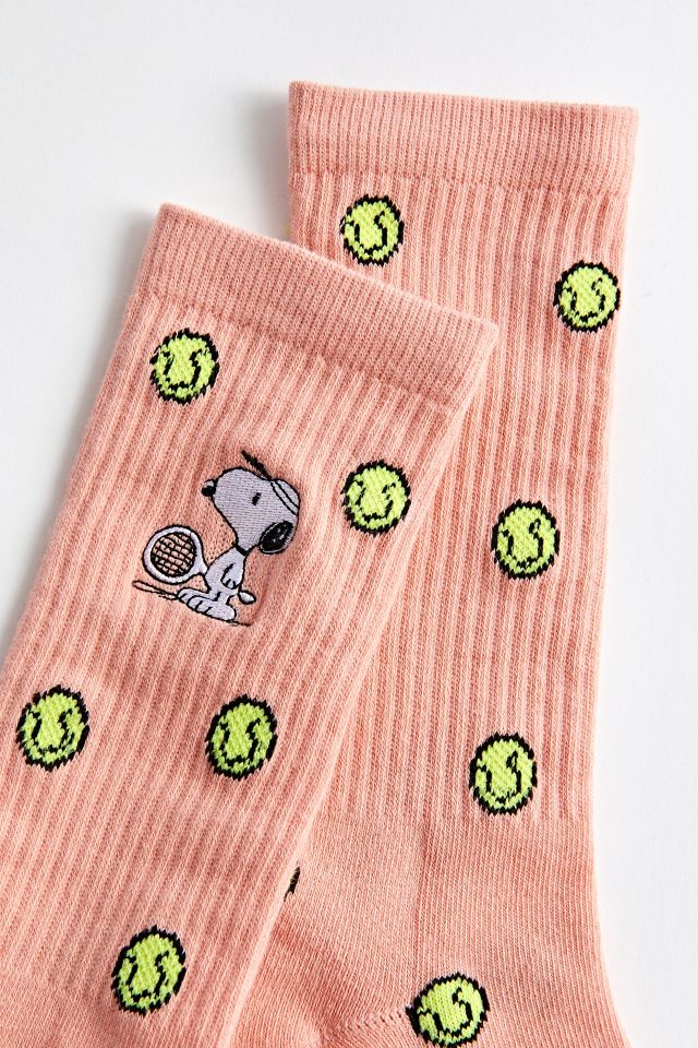 Peanuts Snoopy Tennis Embroidered Crew Sock #2