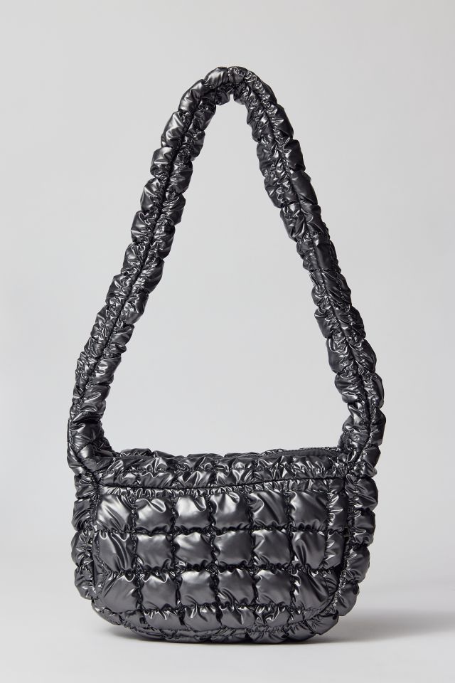 Themoirè Aria Quilted Crossbody Bag In Black