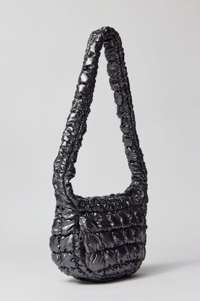 Themoirè Aria Quilted Crossbody Bag In Black