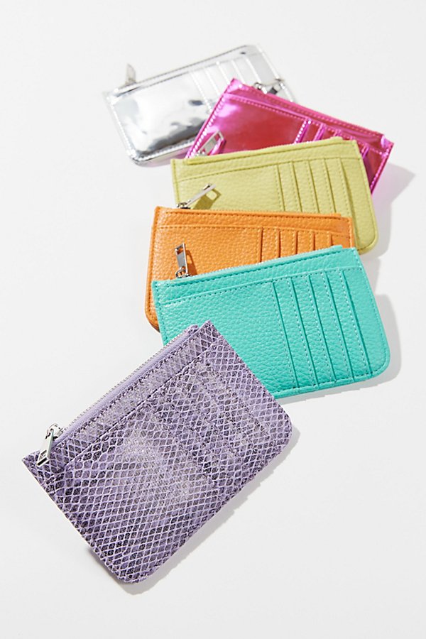 Urban Outfitters Lucy Cardholder Wallet In Purple Multi