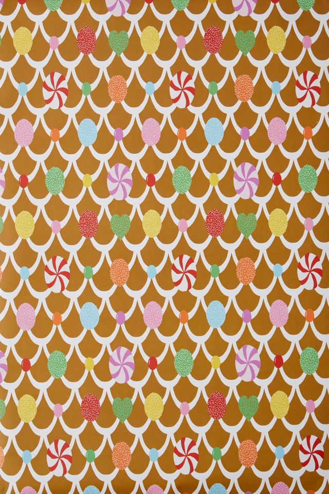 Gingerbread House Roof Wrapping Paper #2