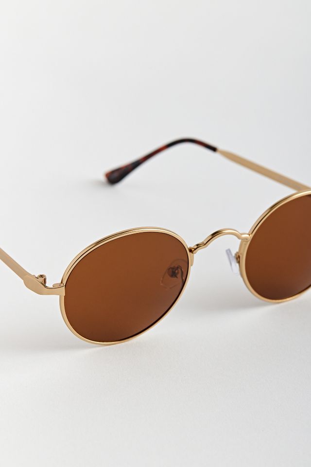 Brown circle outlet sunglasses