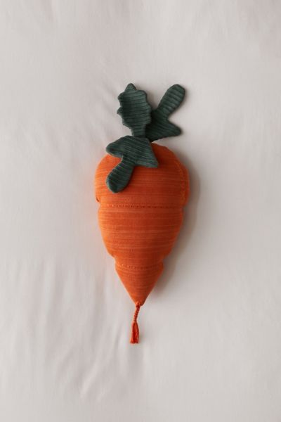 Lorena Canals Knitted Carrot Throw Pillow In Orange