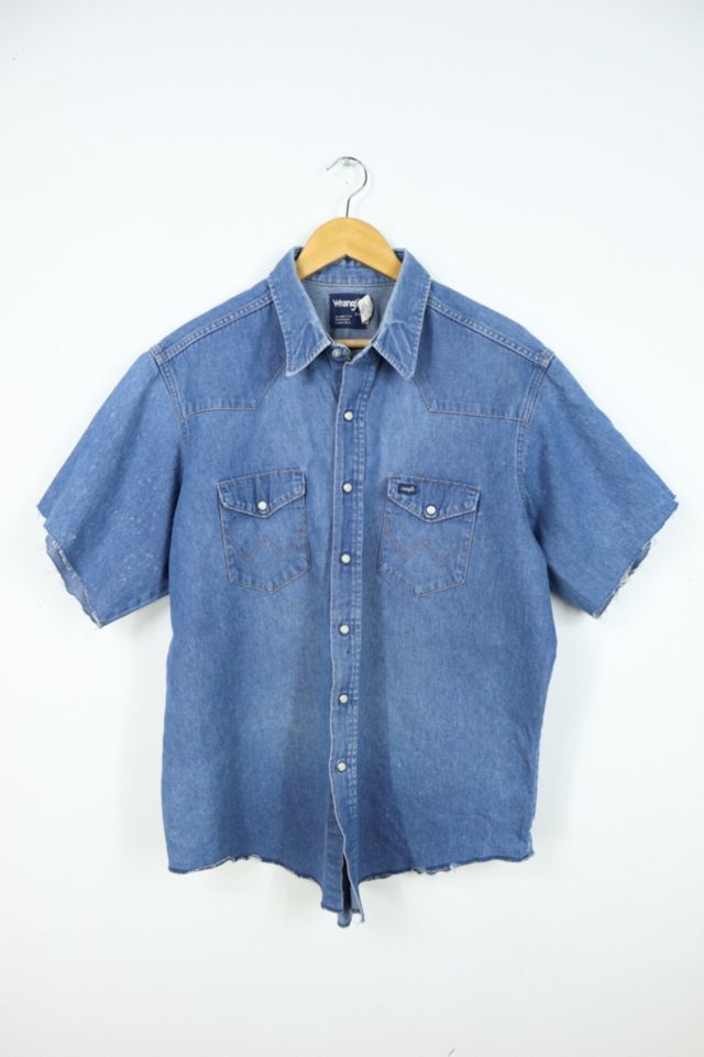Vintage Wrangler Denim Snap Button Shirt | Urban Outfitters
