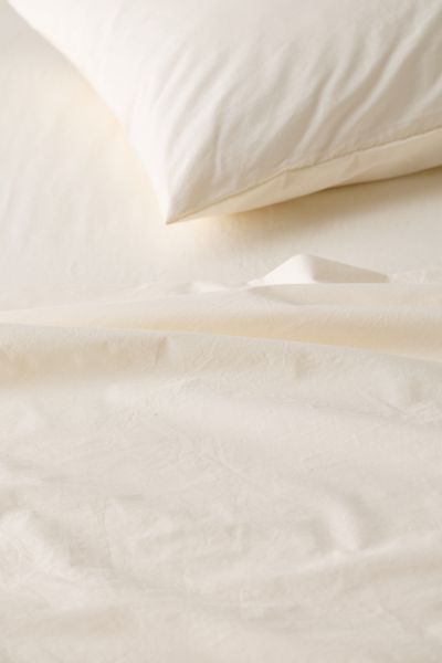 Urban Outfitters Breezy Cotton Percale Sheet Set In Neutral At