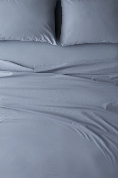Urban Outfitters Breezy Cotton Percale Sheet Set In Slate At