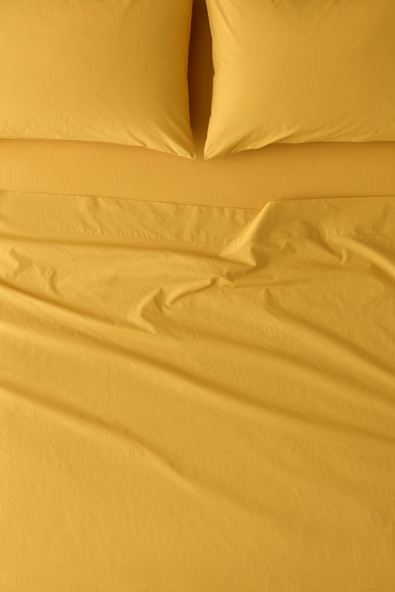 Breezy Cotton Percale Sheet Set - Golden Spice, QUEEN