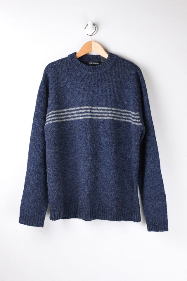 Vintage Y2k Marled Dark-Blue Striped Sweater | Urban Outfitters