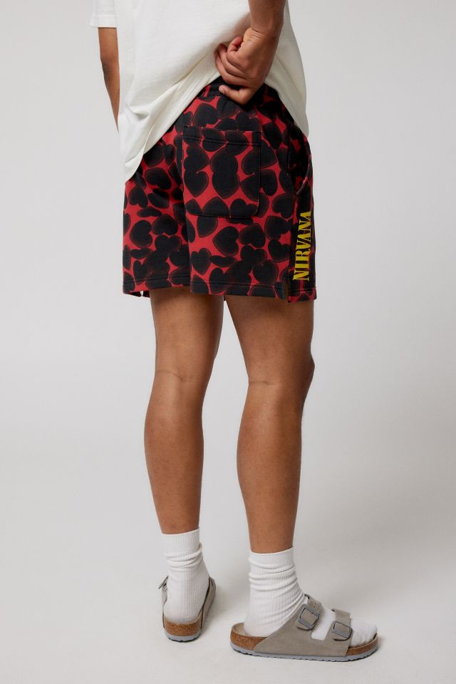 Nirvana Allover Print Heart-Shaped Box Short #4