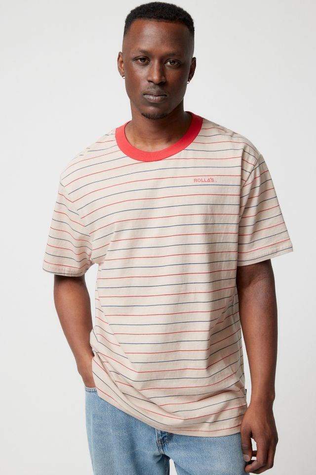 25SS新作ストライプTシャツ【ROLAROLA】STRIPE RINGER T-SHIRT STRIPE RINGER T-SHIRT GY+BK - ROLAROLA | 60% - Asian Fashion
