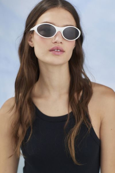 Urban Outfitters Fiona Sport Shield Sunglasses In Cream | ModeSens