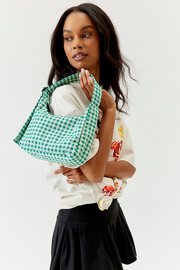 Baggu Mini Nylon Shoulder Bag In Green, Women's At Urban Outfitters In Burgundy