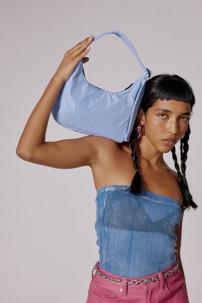 Shop Baggu Mini Nylon Shoulder Bag In Serenity Blue, Women's At Urban Outfitters