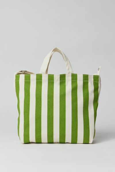 Baggu Horizontal Duck Bag In Green Awning Stripe