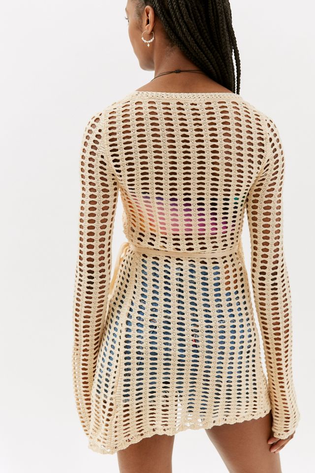 UO Missy Open-Knit Asymmetrical Cardigan | Urban Outfitters Canada