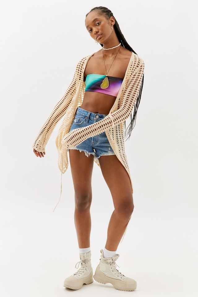UO Missy Open-Knit Asymmetrical Cardigan | Urban Outfitters Canada