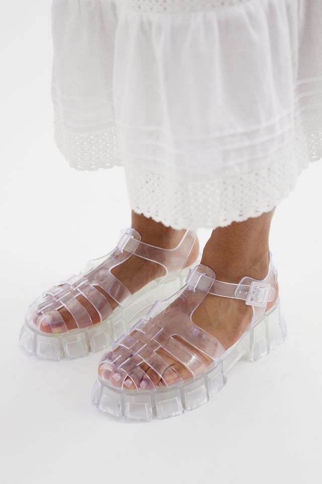 UO Halle Jelly Fisherman Sandal | Urban Outfitters