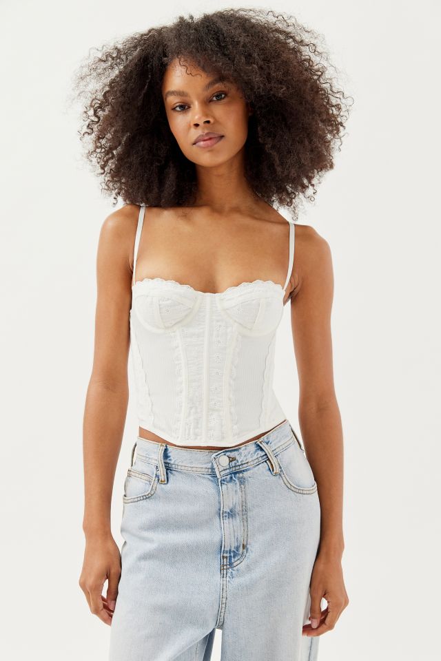Urban Outfitters, Tops, Out From Under Modern Love Corset Slate