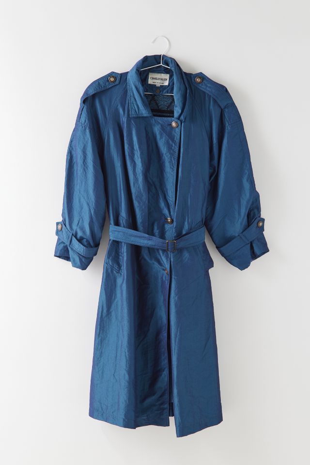 Vintage Iridescent Trench Coat Urban Outfitters Canada