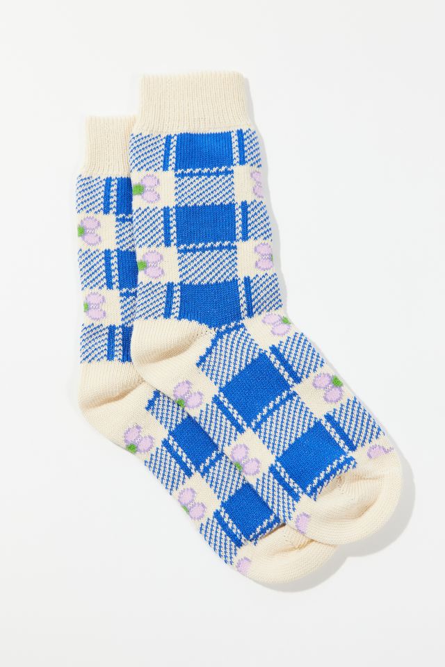 Hansel From Basel Oilcloth Gingham Crew Sock #3