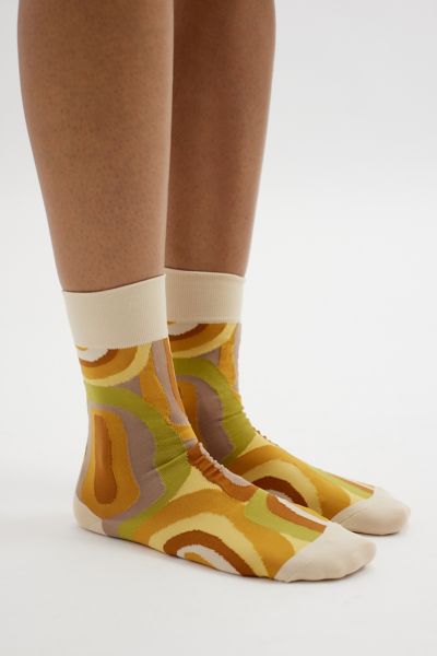 Hansel From Basel Lava Trouser Sock In Yellow Multi